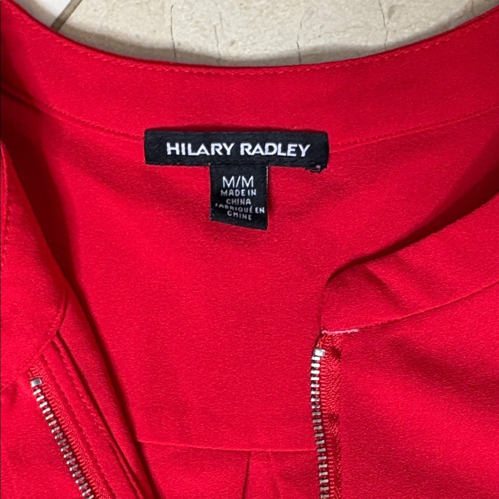 ⭐️ Hilary Radley Vibrant Red Blouse- size medium - Picture 2 of 10